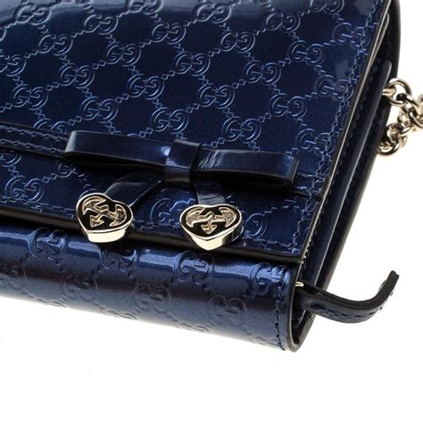 gucci chain silhouette|Blue Microguccissima Leather Wallet On Chain (WOC).